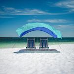 Shibumi Mini Blue Wind-Powered 2-Person Beach Sun Shade - Lightly Used