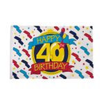 Flagtex Happy 40th Birthday Flag 40th Birthday Flag with Eyelets