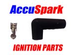 HT lead Spark plug boot 90 Degrees push fit boot and contact.