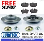For Renault Trafic Rear Brake Discs and Pads Hub Bearings Coated 01 TO 14