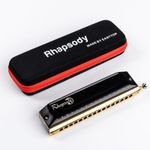 EASTTOP Upgrade Rhapsody Chromatic Harmonica 16Hole 64Tone Key of C Mouth Organ
