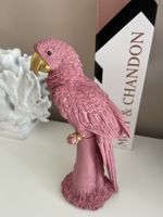 Parrot Ornament Pink Unique On Trend Home Decor Bird Statue