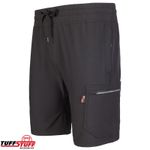 TuffStuff HyperFlex Mens Stretch Work Shorts Elastic Cargo Zip Pocket Black