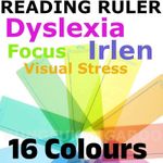 1 x Reading Aid Ruler Plain Eye Level Tinted Overlay Visual Stress Dyslexia Book
