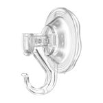 Suction Cup Hooks 3.54" Waterproof Vacuum Shower Hook Load 6.6 lbs, Clear
