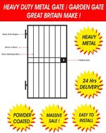 HEAVY DUTY STEEL SECURITY DOOR, GATE. METAL GARDEN SIDE GATE / WROUGHT IRON GATE