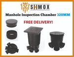 Underground Drainage Manhole Inspection Chamber Set 320MM , Riser, Base, Cover