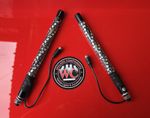 2PCS RGB Chasing LED Whip Lights Remote Control Flagpole Antenna Whips 1FT