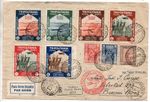 1934 TRIPOLITANIA ITALY TO ARGENTINA ZEPPELIN COVER, UNIQUE FRANKING, TOP RARITY