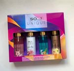 So...? Unique Body Mist Gift Set Spray 4 x 50ml Cherry Blossom & More