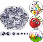700pcs Self Adhesive Googly Eyes Stick On Sticky Wobbly Wiggly Craft 4-12mm