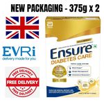 2 X 375gm Abbott Ensure Diabetic Care Vanilla Powder Nutrition Glucerna Fibre 