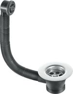 McAlpine Chrome Plated Combined Sink Waste and Black Overflow 1.5'' FSW2PP