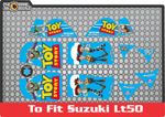 suzuki lt50 quad graphics stickers decals lt 50 laminated blue