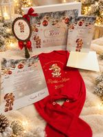 Personalised Baby First Christmas 2026 Sleepsuit christmas eve box xmas