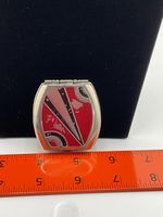 Vintage Art Deco Style Silver-Tone Two Sided Compact Powder & Rouge & Mirror