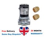 Gas Solenoid Valve with 2x Fitting Adaptors