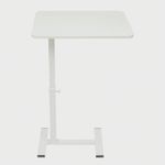 Mobile Adjustable Bedside Table 63-103cm White