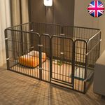 6 Panel Pet Playpen Heavy Duty Puppy Dog Pen Cat Rabbit Fence Foldable 60cm High