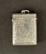 Sterling Silver Edwardian Small Vesta Case Birmingham Hallmark 1900 Vintage 20gm