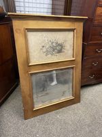 Antique Style French Trumeau Mirror  1950’s With Plate Glass Style Mirror