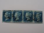 Queen Victoria 2d blue stamps