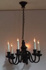 Robert Stubbs 1/12 Scale Chandelier, 6 Candles wired 12 v for dolls house