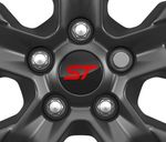 Genuine Ford Puma Single Centre Cap Gloss Black, 54mm With Red ST Logo 2566957