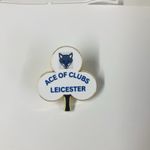 Leicester City Metal Vintage Type Pin Badge Ace Of Clubs