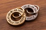 24mm Solid Brass or Stainless Steel Dog / Pet ID Tag