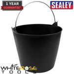 Sealey Flexi Tub Heavy-Duty 26L with Metal Handle Black Storage Workshop