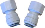 John Guest 2 x 1/2" BSP to 12mm Female Water Adapter 12mm, White 