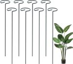 Green Metal Orchid Rose Single Stem Stake Spiral Plant Support Stakes for Flower