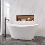 Luxury Bathroom Freestanding Double Ended Bath Acrylic Bathtub 1500x720mm