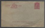1950s QUEEN ELIZABETH II 4d LETTERCARD PRE-DECIMAL STAMP RED PRINT INSIDE