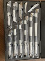 Mitutoyo 133-902 Tubular Inside Micrometer Set, Range 50-300mm, Graduation 0.01