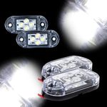 2x 12v 4 Smd Led Front Side Marker White Lights Trailer Caravan Truck Van Dot