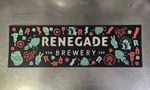 Renegade Brewery Rubber Bar Runner Mat Beer Bar Drip Spill Runner