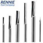 Solid Carbide Single O Flute Router Bit Straight 1F For Plastics Acrylic PVC Etc