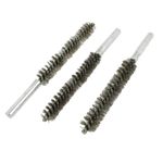 3Pcs 15mm Stainless Steel Wire Brush Set Round Tube Pipe Cleaning Brush Tool