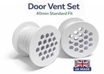 Bathroom Door Vent Grille 40mm Two Sided Push Fit Air Ventilation Covers Set UK