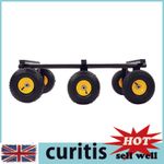 All Terrain Dolly Heavy Duty 1200lb Capacity 35x18in with Pneumatic Wheels Black