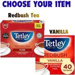 Tetley Redbush Tea Bags Naturally Caffeine-Free , Aromatic & Soothing 40 Teabags