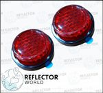 2 X 20mm Red Number Plate Reflectors Self Adhesive Stick On Motorcycle Bike MOT