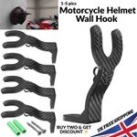 Helmet Rack Motorcycle Wall Mount Holder Hook Stand Helmet & Jacket Hanger UK