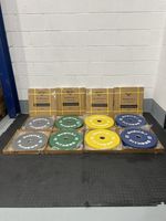 100KG Essential Coloured Bumper Plates Olympic Rubber Weight Set Gym Training