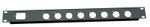 1U Rack Panel 19 inch 1 IEC C14 Punched hole 8 XLR D series hole folded panel 