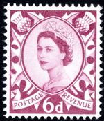 1958 6d SG XS16 Scotland on Cream Paper Unmounted Mint MNH
