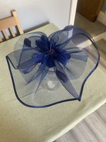 Women’s Blue Mesh Flower Fascinator Headpiece Headband Clip One Size Formal