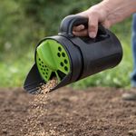 Faboer 2.5L Handheld Seed Spreader Lawn Fertiliser Salt Grit Garden Dispenser